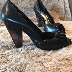 BCBGirls Black Leather Heels